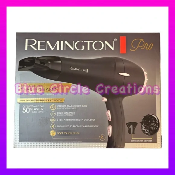 Remington Pro Pearl Professional Ceramic Hair Dryer Concentrator and Diffuser - Picture 16 of 16
